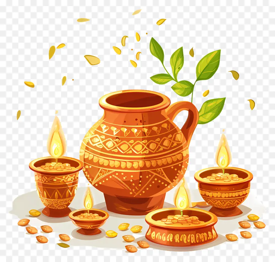 Dhanteras Kalash，Vela PNG