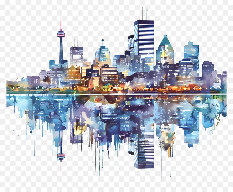 Skyline Da Cidade De Montreal，O Horizonte Da Cidade PNG