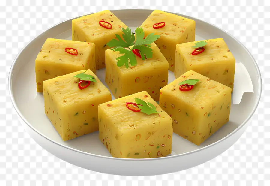 Prato Dhokla，Purê De Batatas PNG