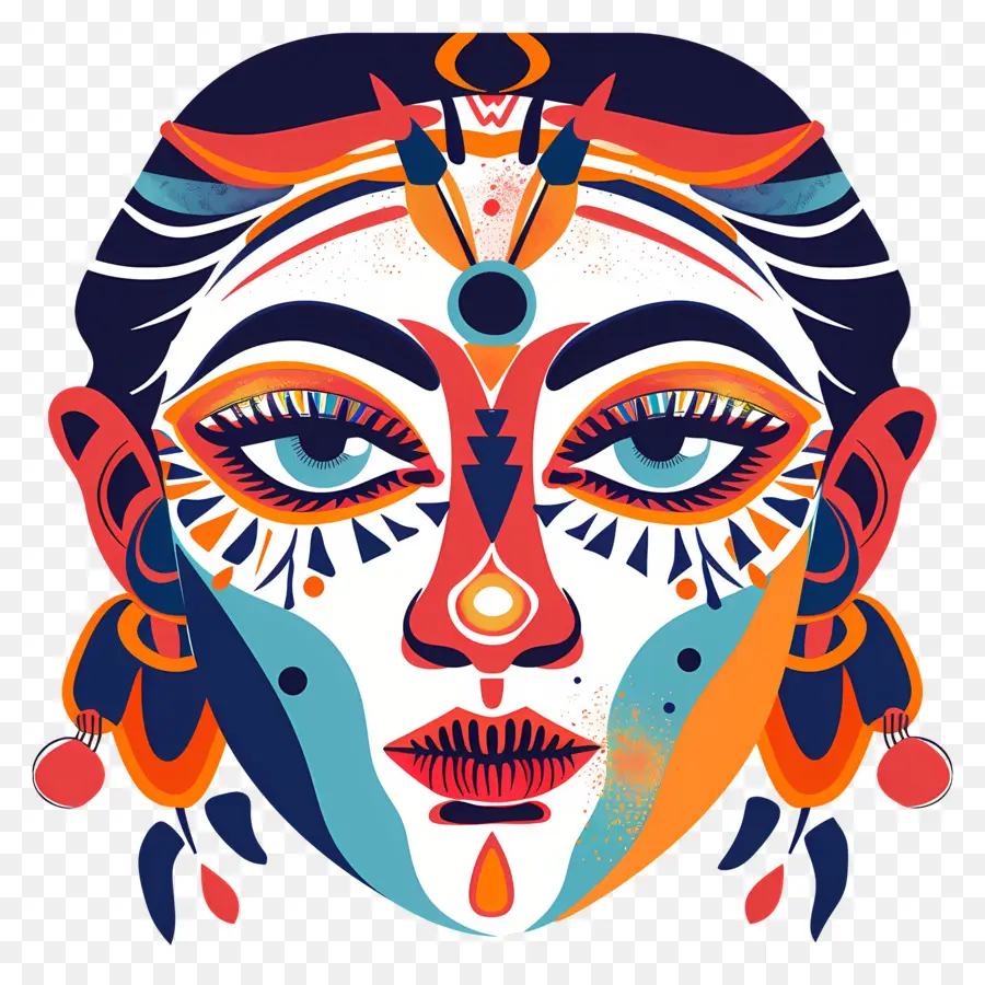 Durga Puja，Máscara Indígena PNG