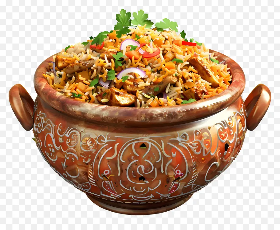 Hyderabadi Biryani，A Culinária Indiana PNG