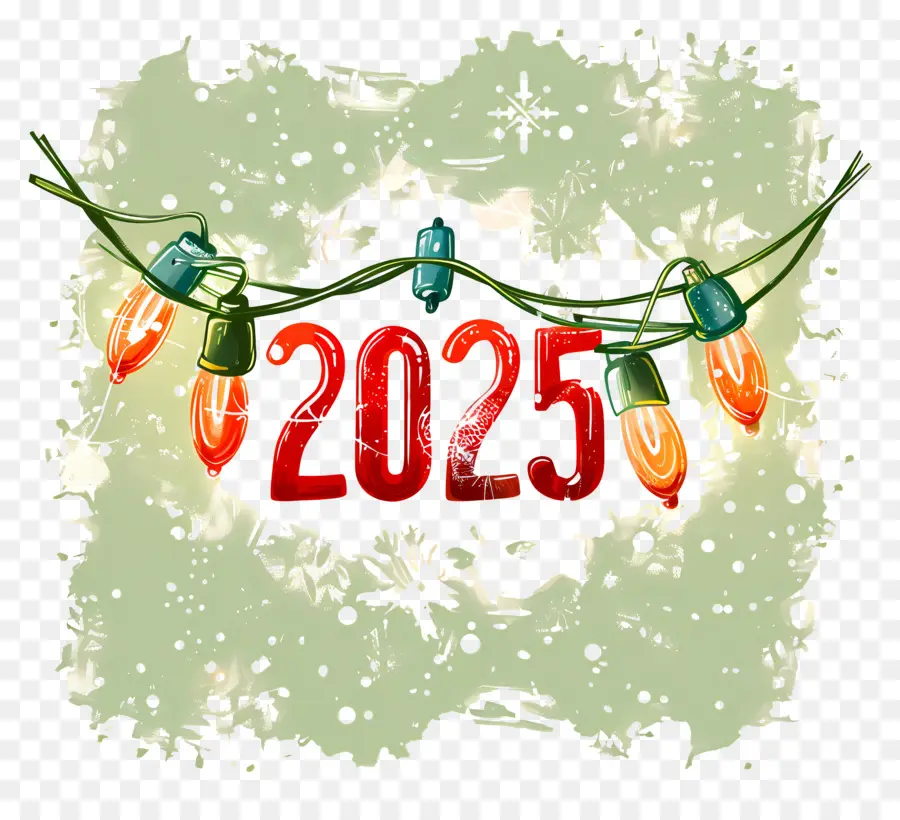 Ano Novo 2025，Luzes De 2025 PNG