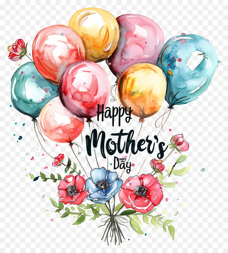 Feliz Dia Das Mães，Buquê PNG