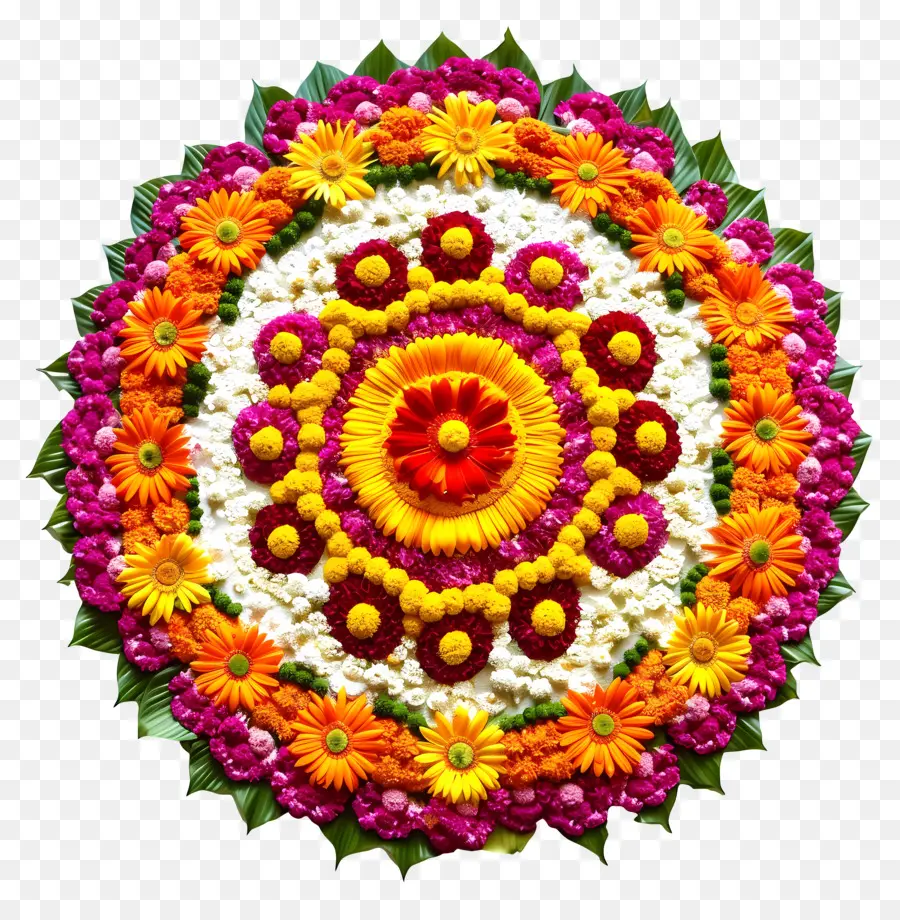 Nome Da Flor Rangoli，Arranjo De Flores PNG