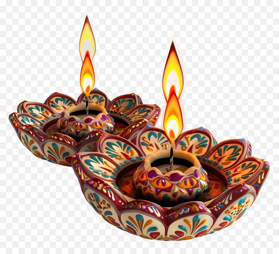 Diwali Diya，Lâmpadas De Barro PNG