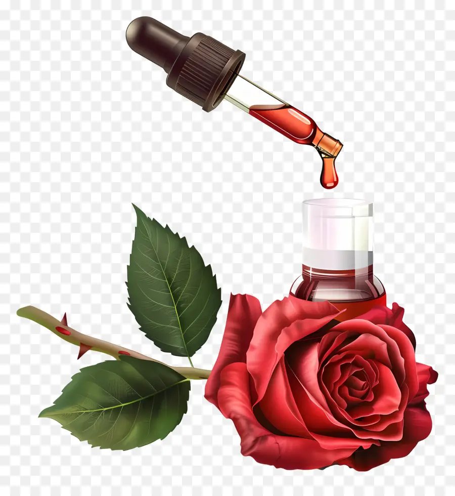 óleo Essencial，Rosa Vermelha PNG