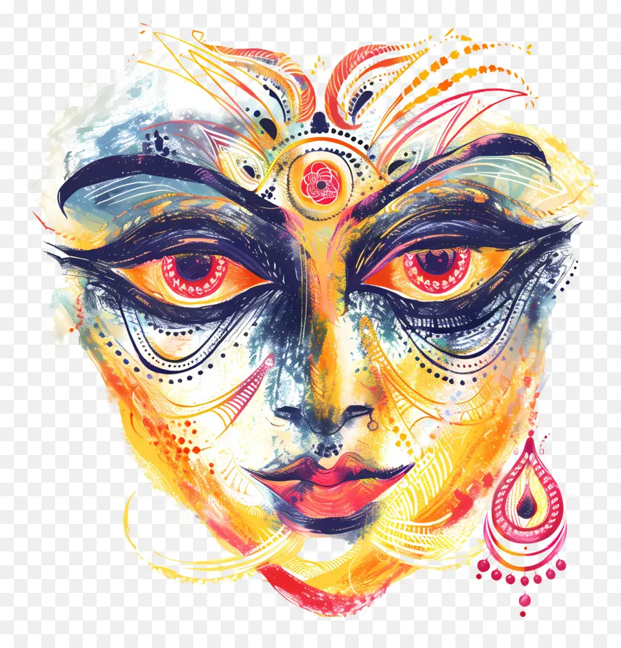 Durga Puja，A Arte Abstrata PNG