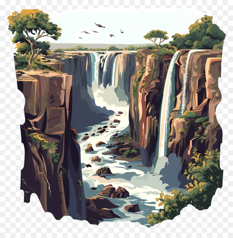 Victoria Falls，Floresta PNG