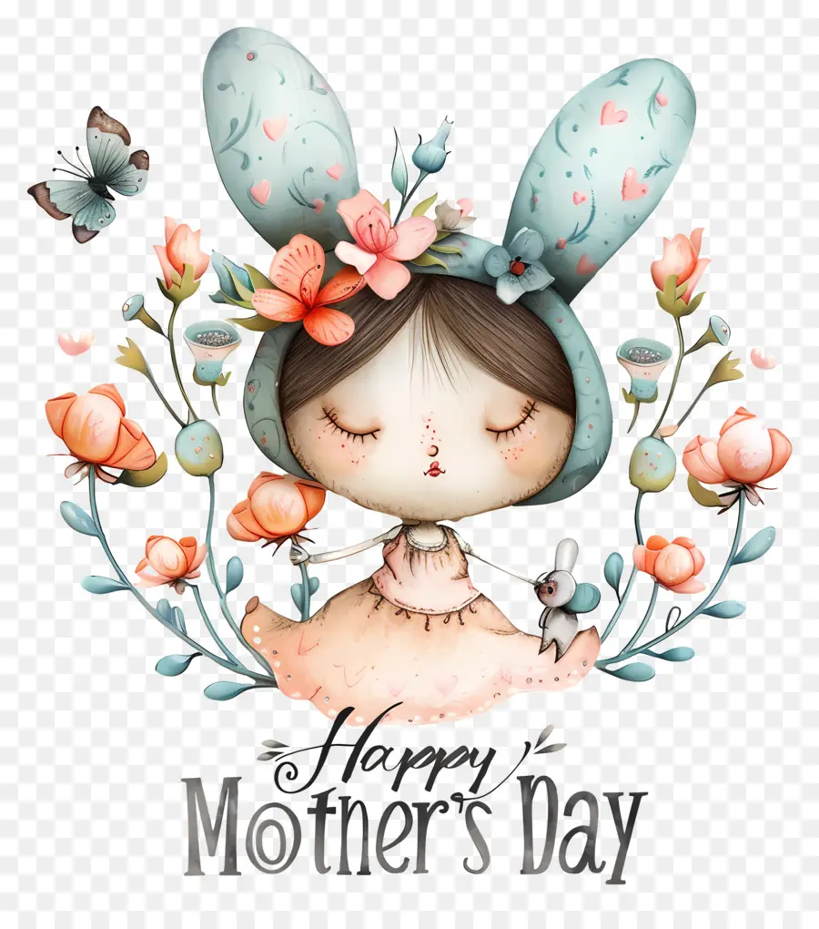 Feliz Dia Das Mães，Young Girl PNG