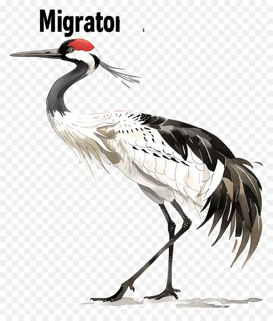 World Migratory Bird Day，Redcrowned Guindaste PNG