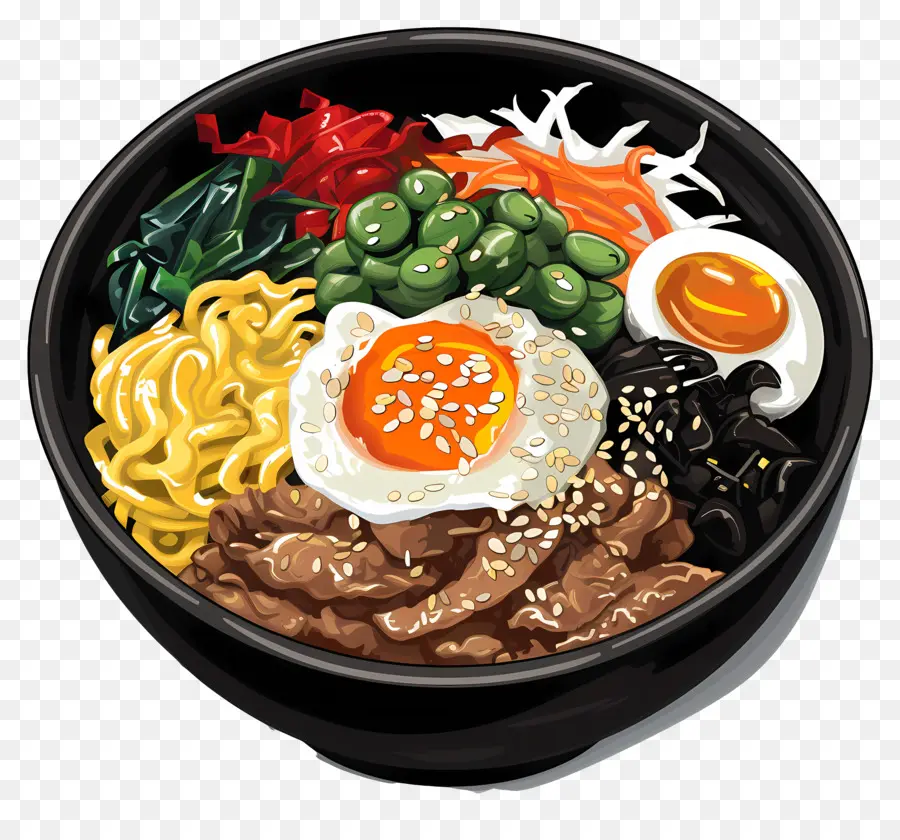 O Coreano Bibimbap，Arroz PNG