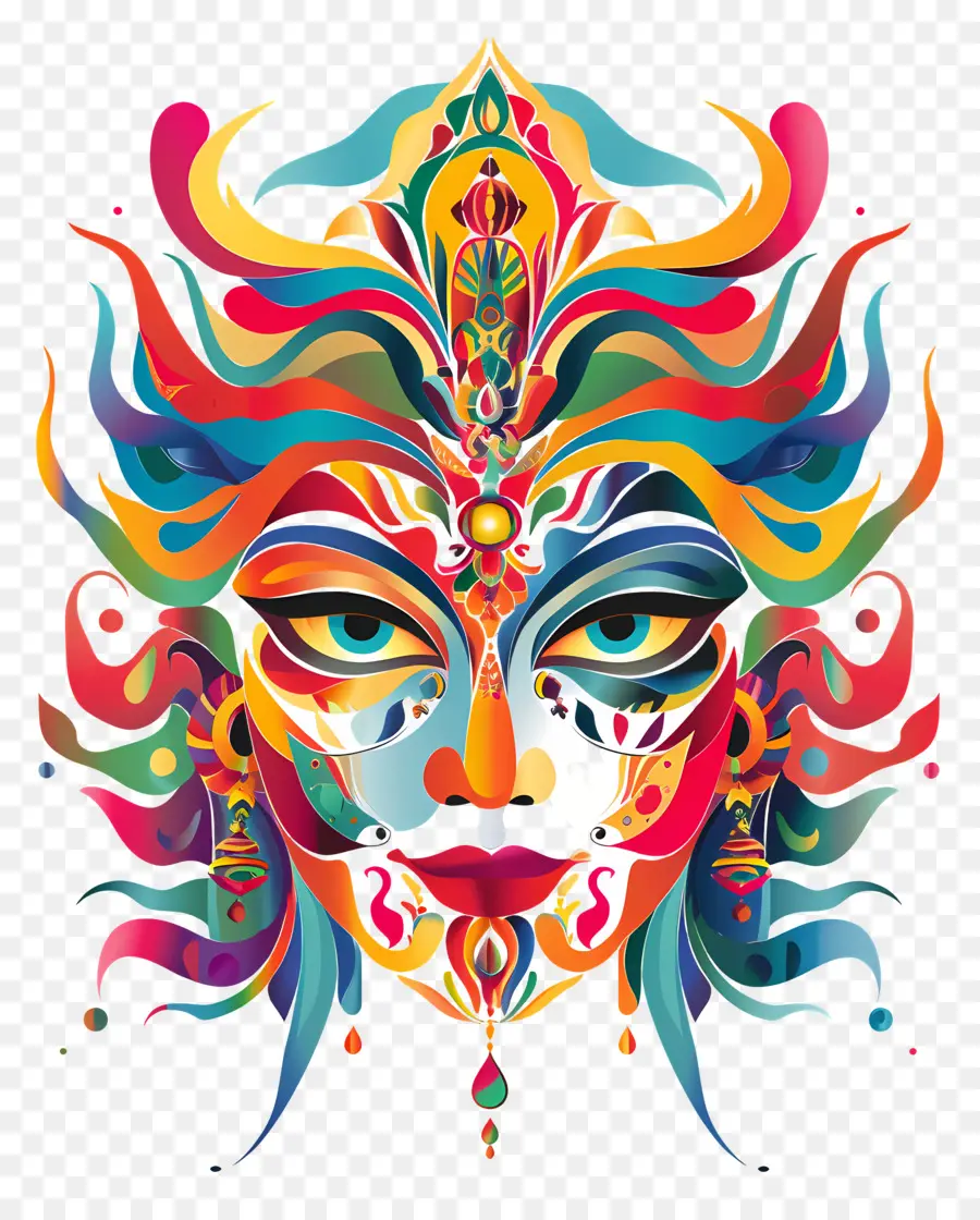 Durga Puja，Arte Psicodélica PNG