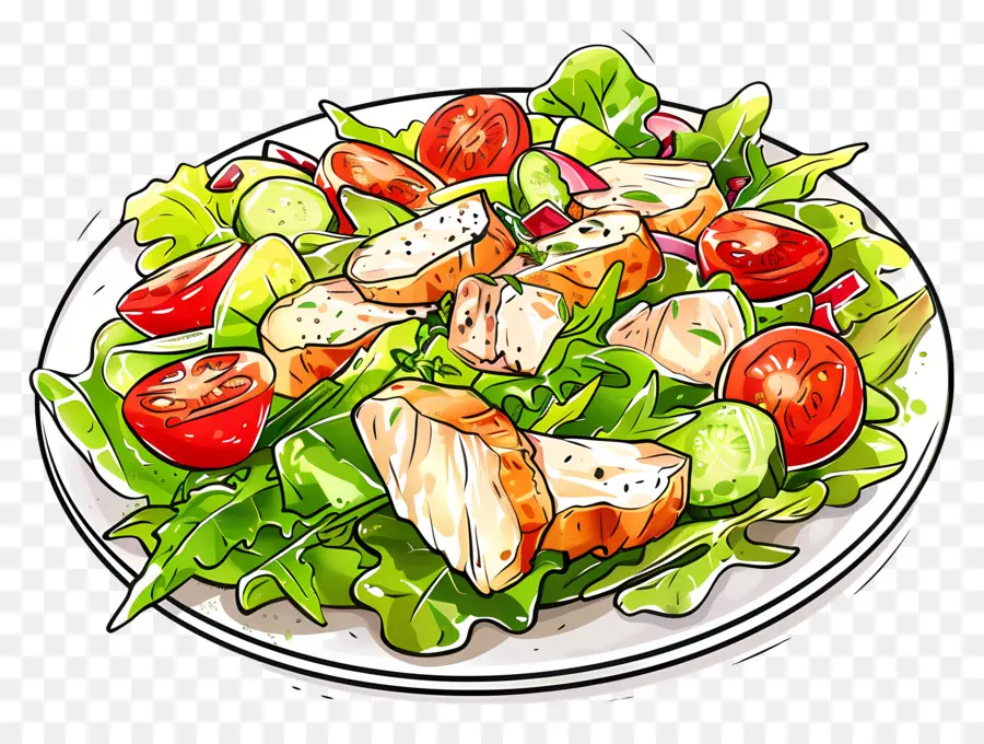 Salada De Frango，Alimentos PNG