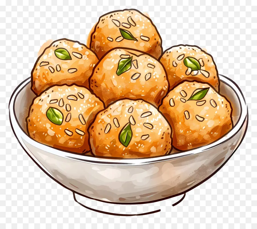 Rava Ladoo，Bolas De Gergelim PNG