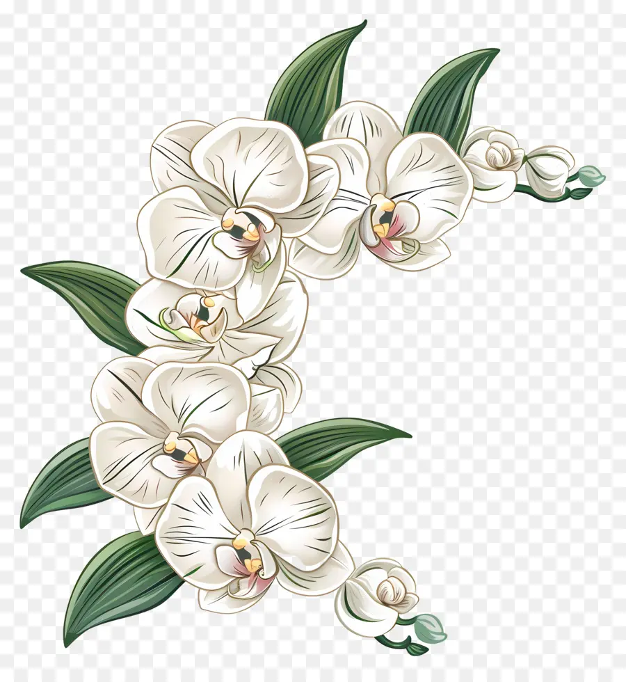 Orquídeas Brancas，Flor Branca PNG