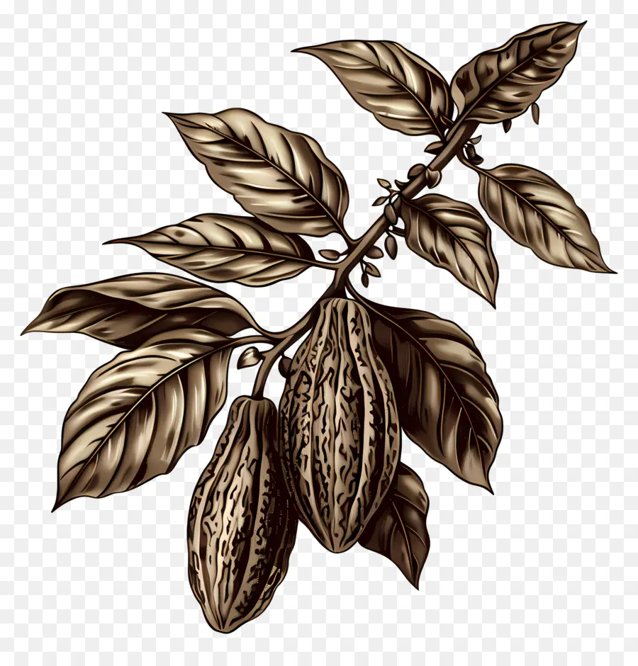 Galho De árvore De Cacau，Planta De Chocolate PNG