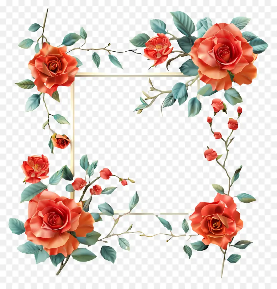 Dia Das Mães，Flower Frame PNG