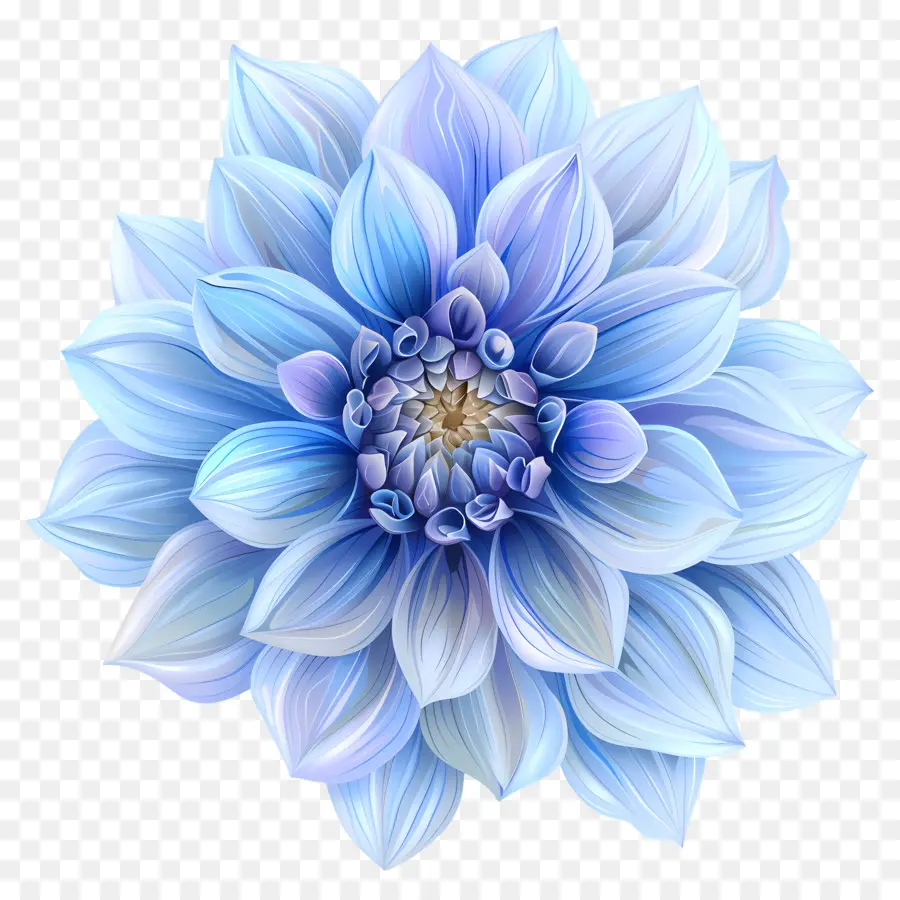 Blue Dahlia Flor，Flor Azul PNG