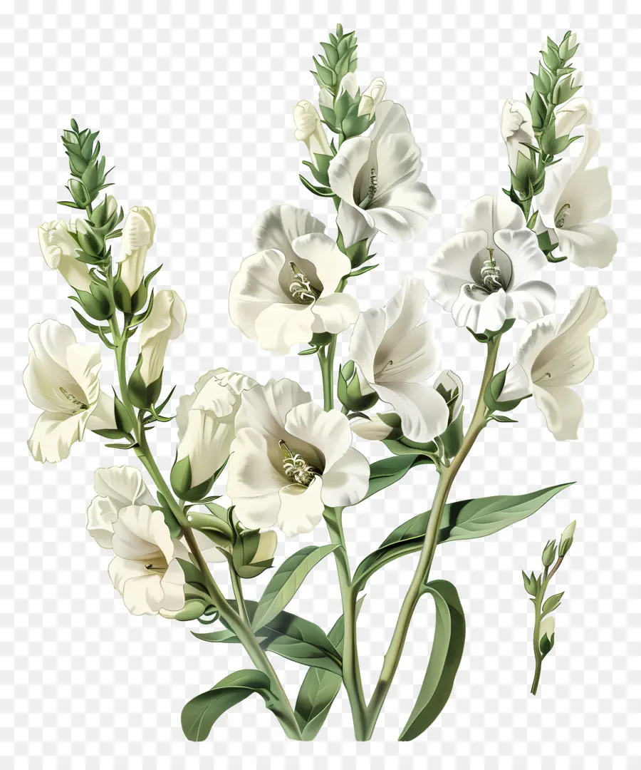 Flores Brancas De Snapdragons，Flor Branca PNG