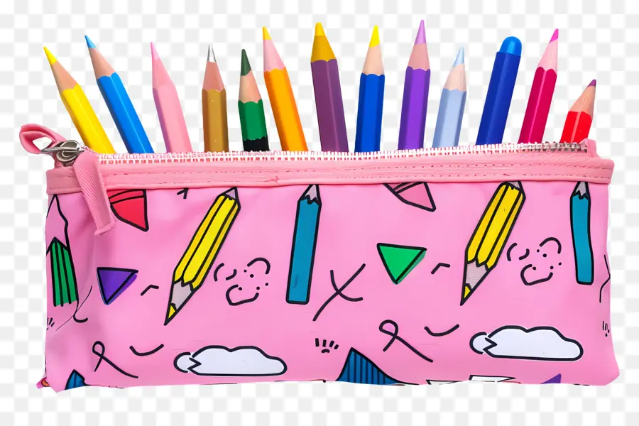 Bolsa De Lápis，Estojo Colorido PNG