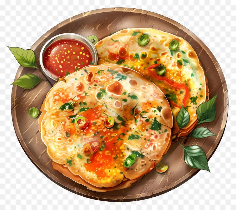 Comida Uttapam，Panquecas PNG