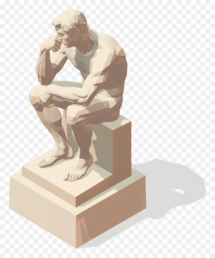 Pensador，Sculpture PNG