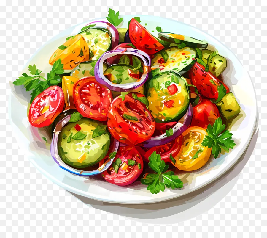Salada De Legumes，Fatia De Vegetais PNG