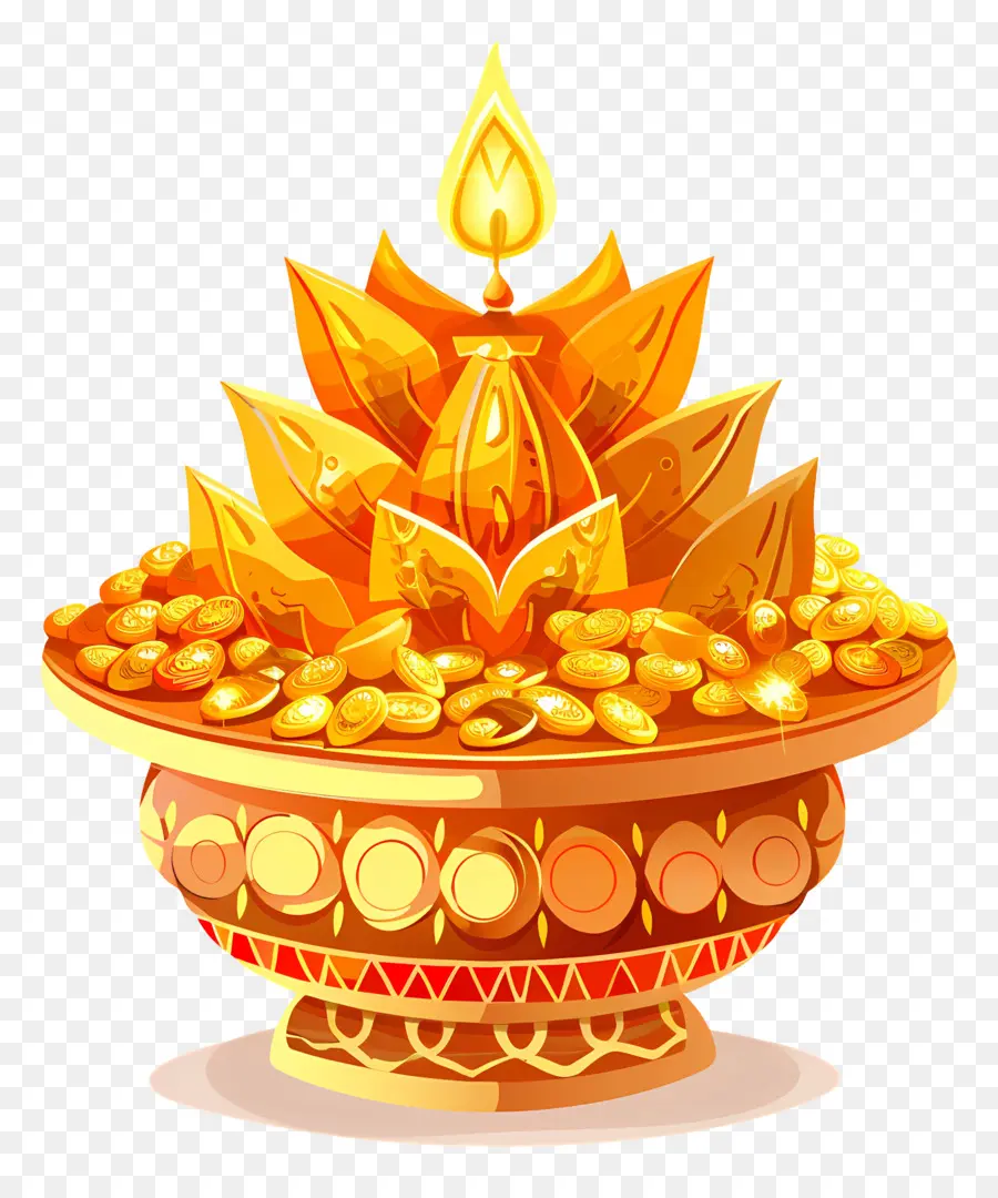 Dhanteras Kalash，Design Indiano PNG