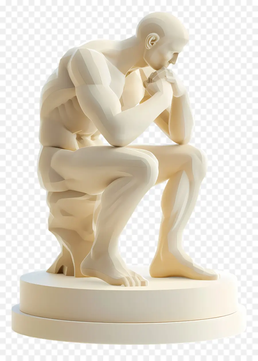 Pensador，Sculpture PNG