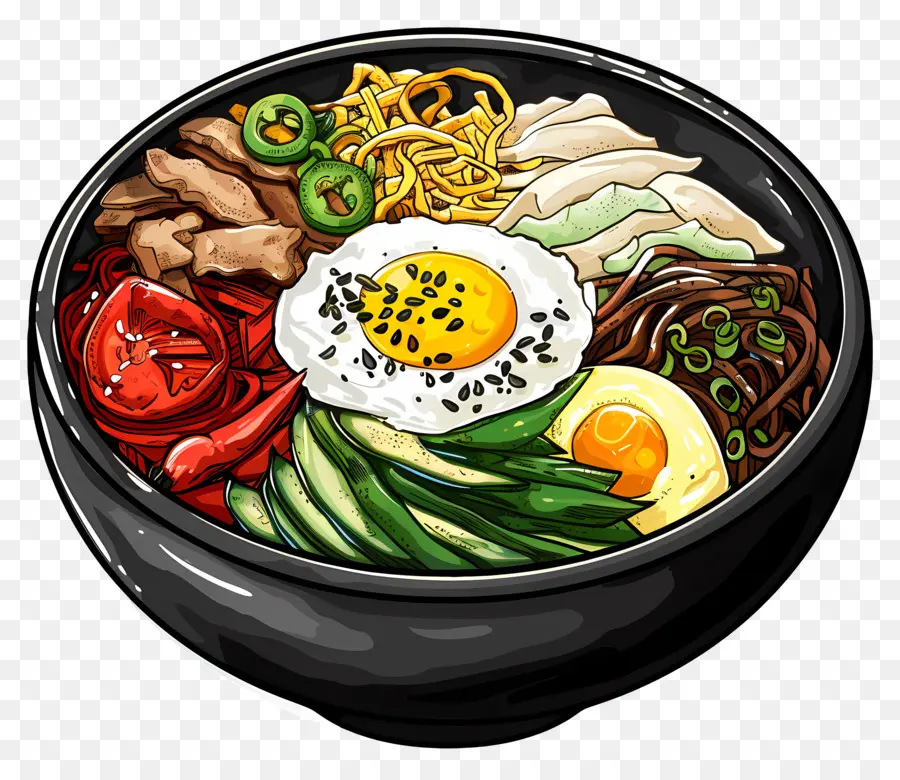 O Coreano Bibimbap，Cozinha Coreana PNG