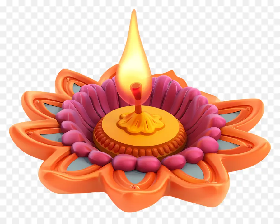 Diwali Diya，Flor De Lótus PNG