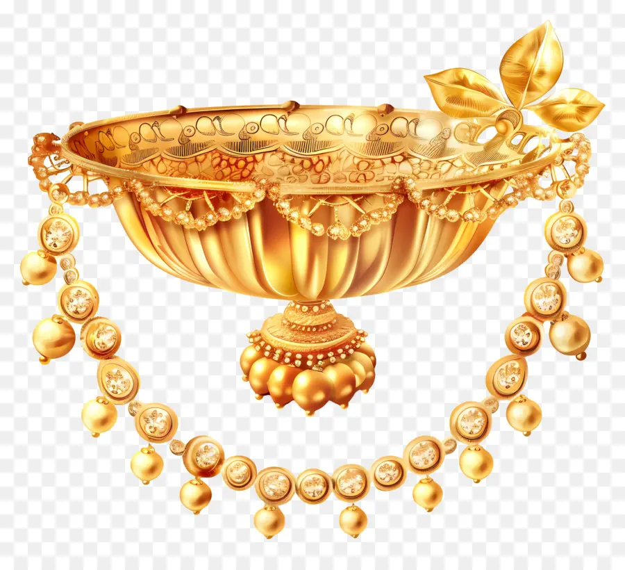 Gold Dhanteras，Tigela De Ouro PNG