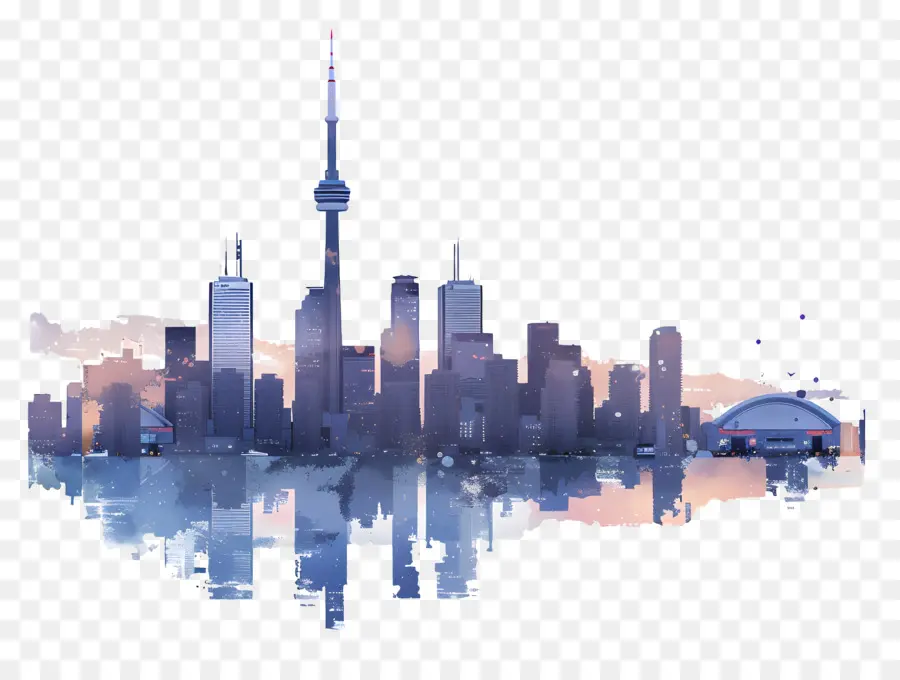 Toronto City Skyline，Paisagem Urbana PNG
