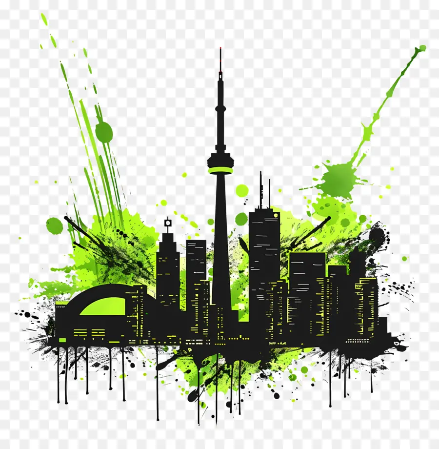 Toronto City Skyline，Horizonte PNG