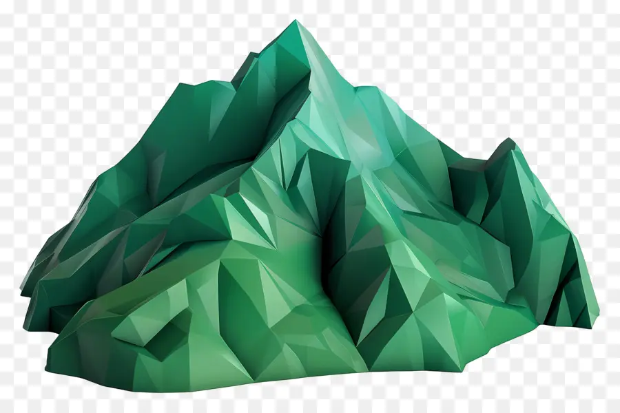 Montanha Verde，Renderização Em 3d PNG