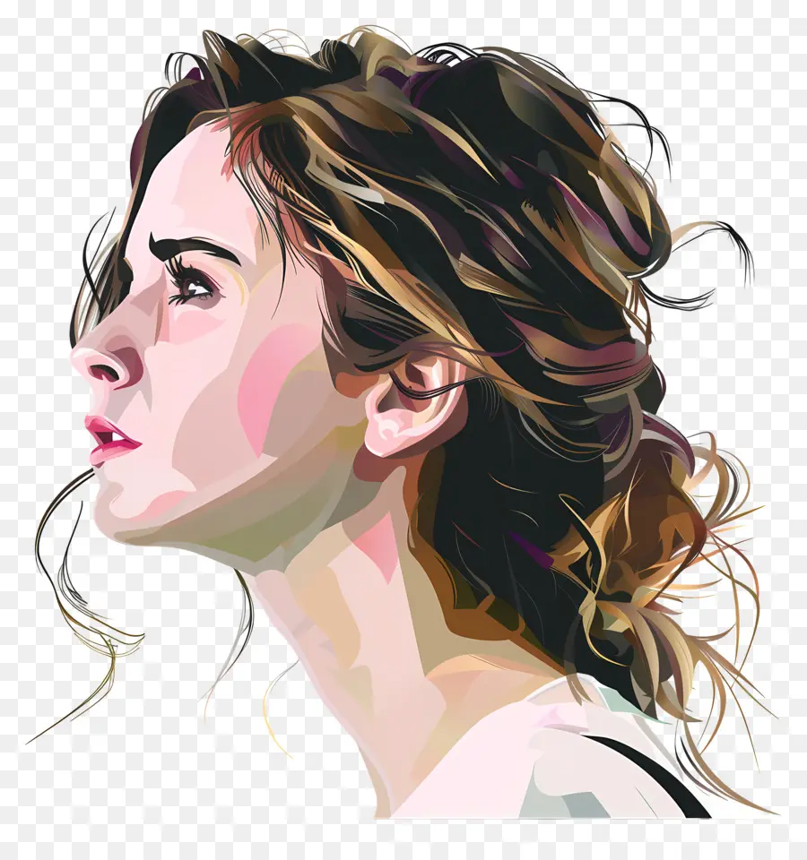 Emma Watson，Pintura De Retrato PNG
