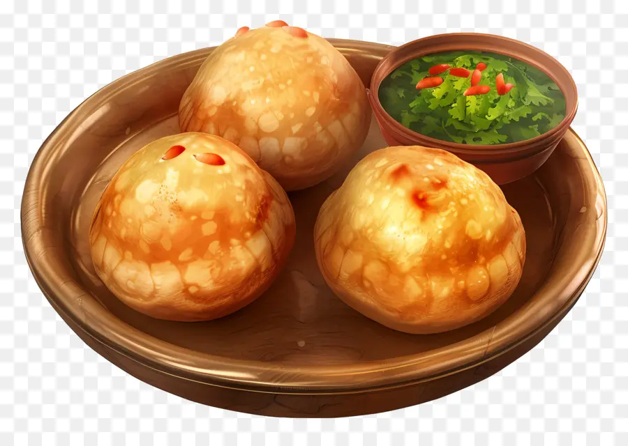 Comida Panipuri，Pão PNG