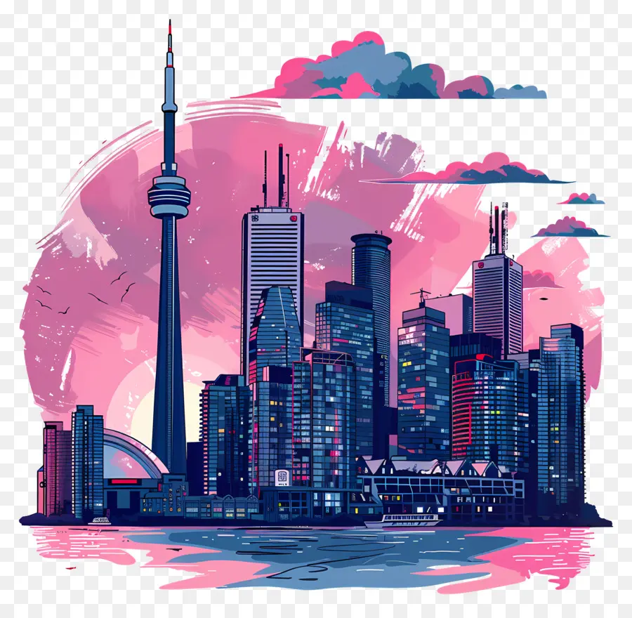 Toronto City Skyline，O Horizonte Da Cidade PNG