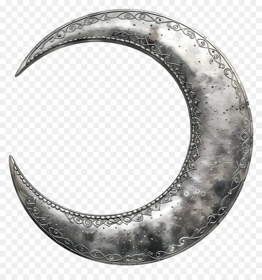 Lua Crescente，Lua De Prata PNG