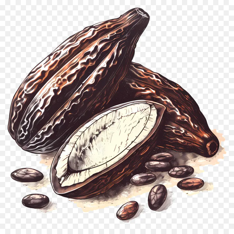 Os Grãos De Cacau，Cocoa PNG