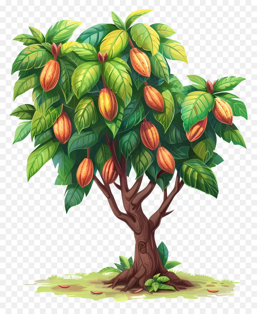 Árvore Completa Do Cacau，Chocolate PNG