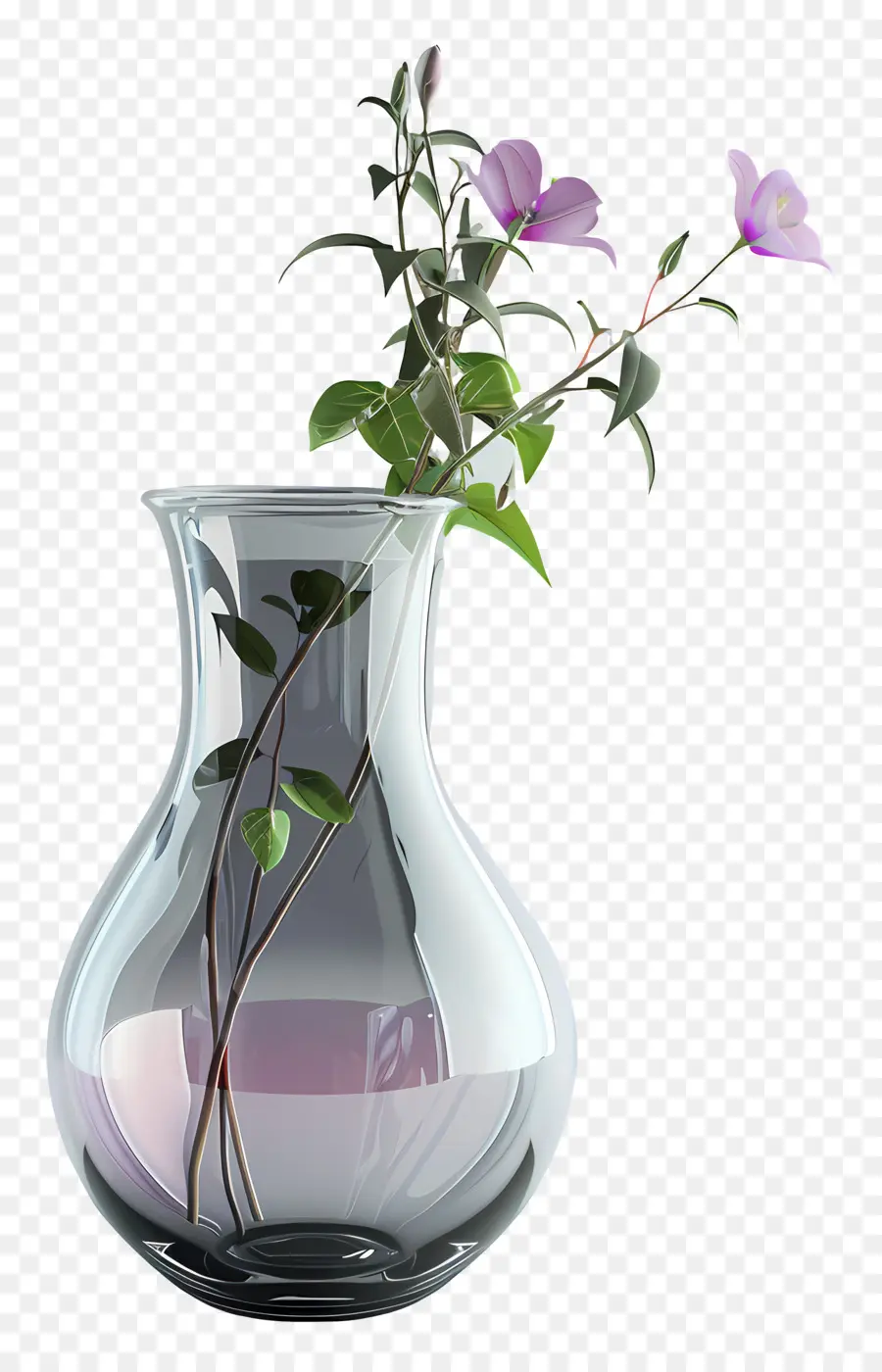 Vaso De Vidro，Flor Rosa PNG