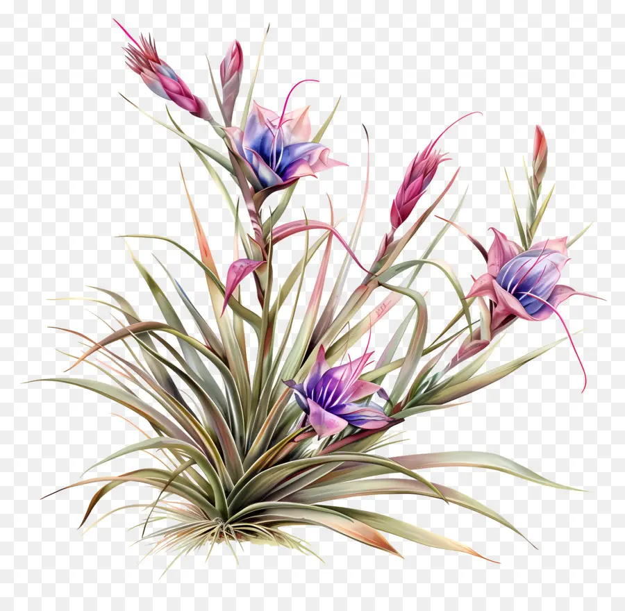 Planta De Ar De Tillandsia，Pintura Em Aquarela PNG