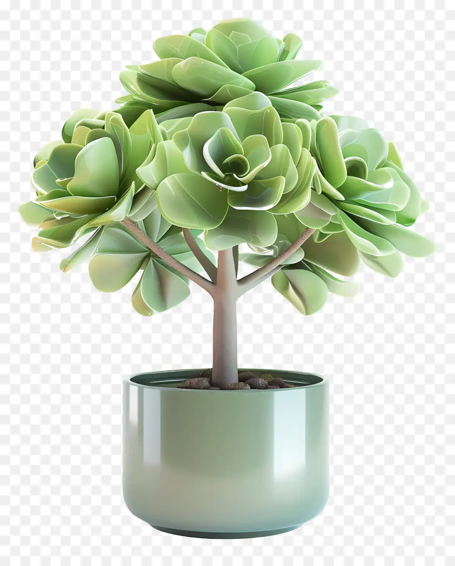 Flor De Jade Em Vasos，Suculenta Planta PNG