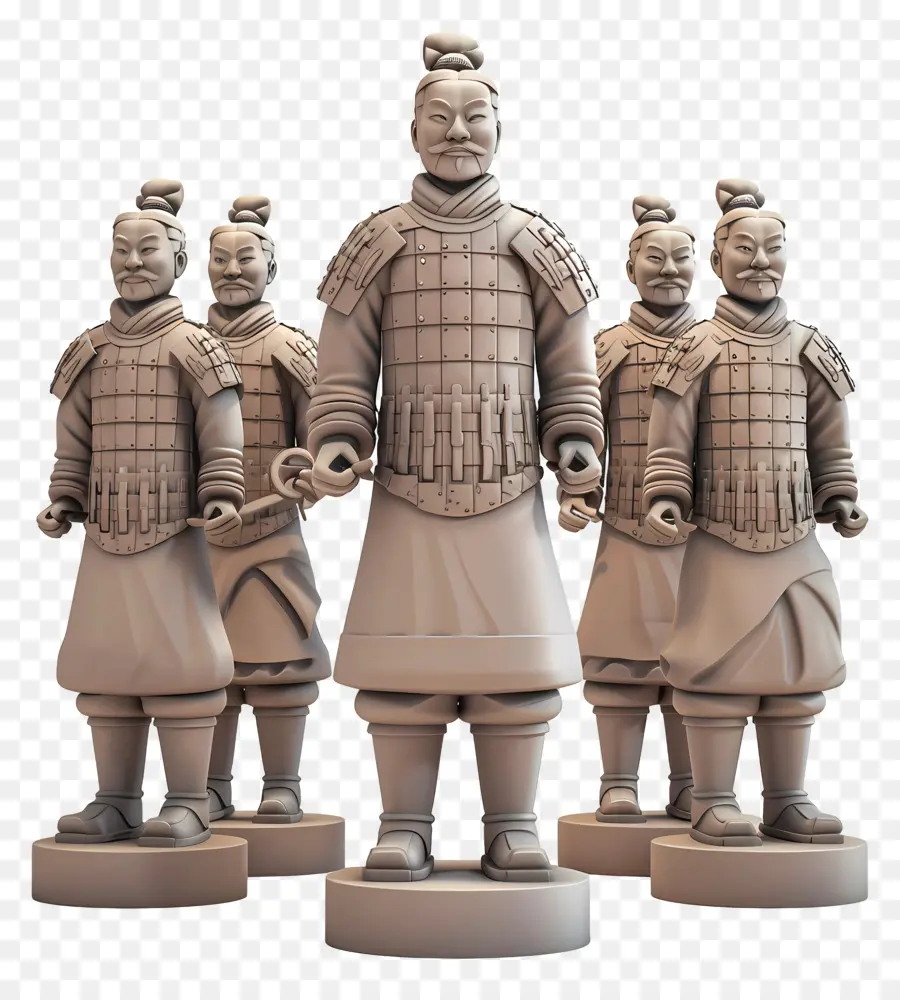 Exército De Terracota，Esculturas Guerreiras PNG