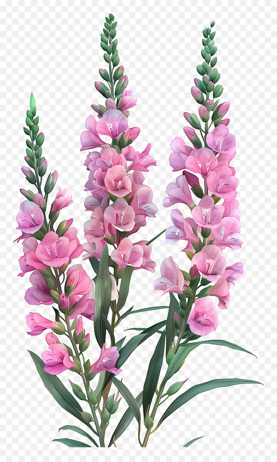 Flores De Snapdragons Rosa，Flores Cor De Rosa PNG