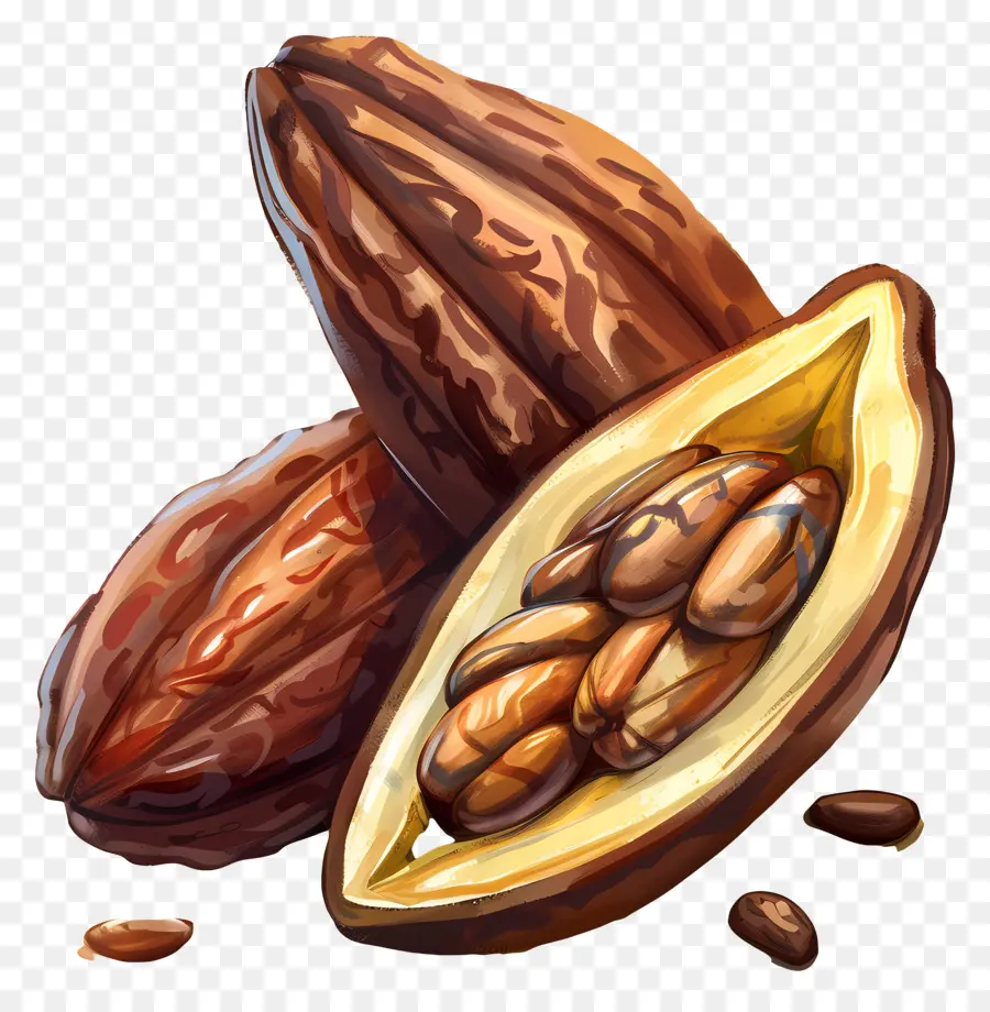 Os Grãos De Cacau，Chocolate PNG