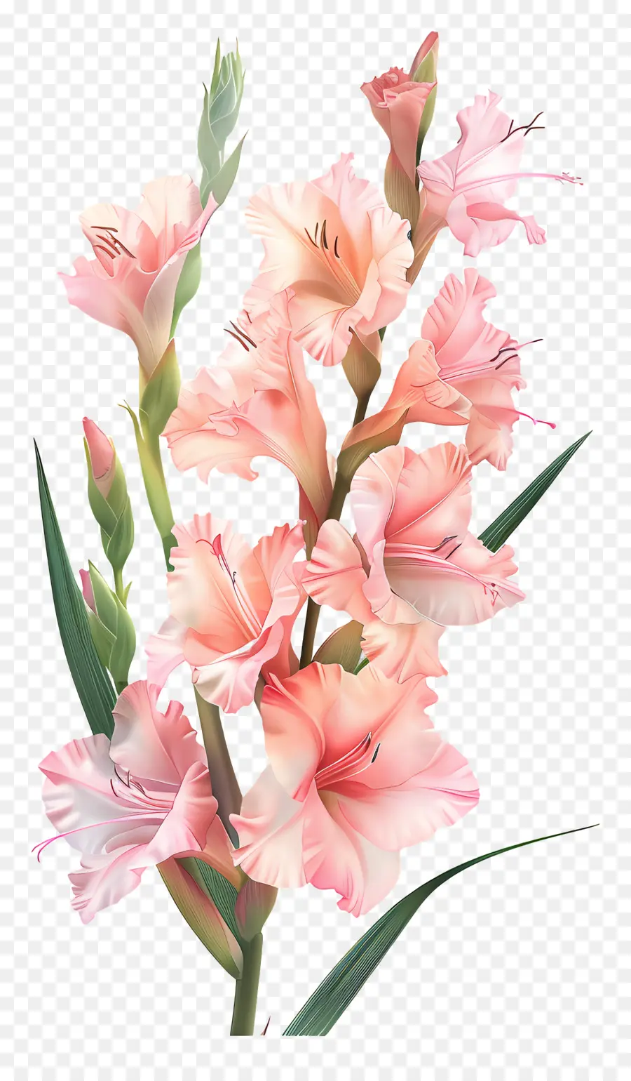 Gladioli Rosa，Flores Cor De Rosa PNG