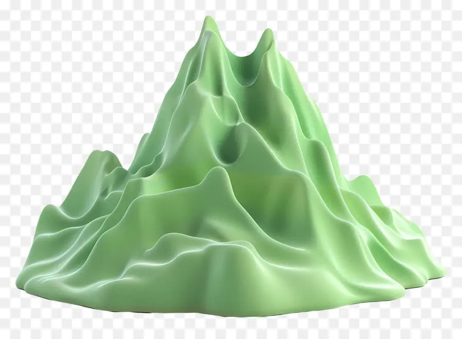 Montanha Verde，Modelagem 3d PNG