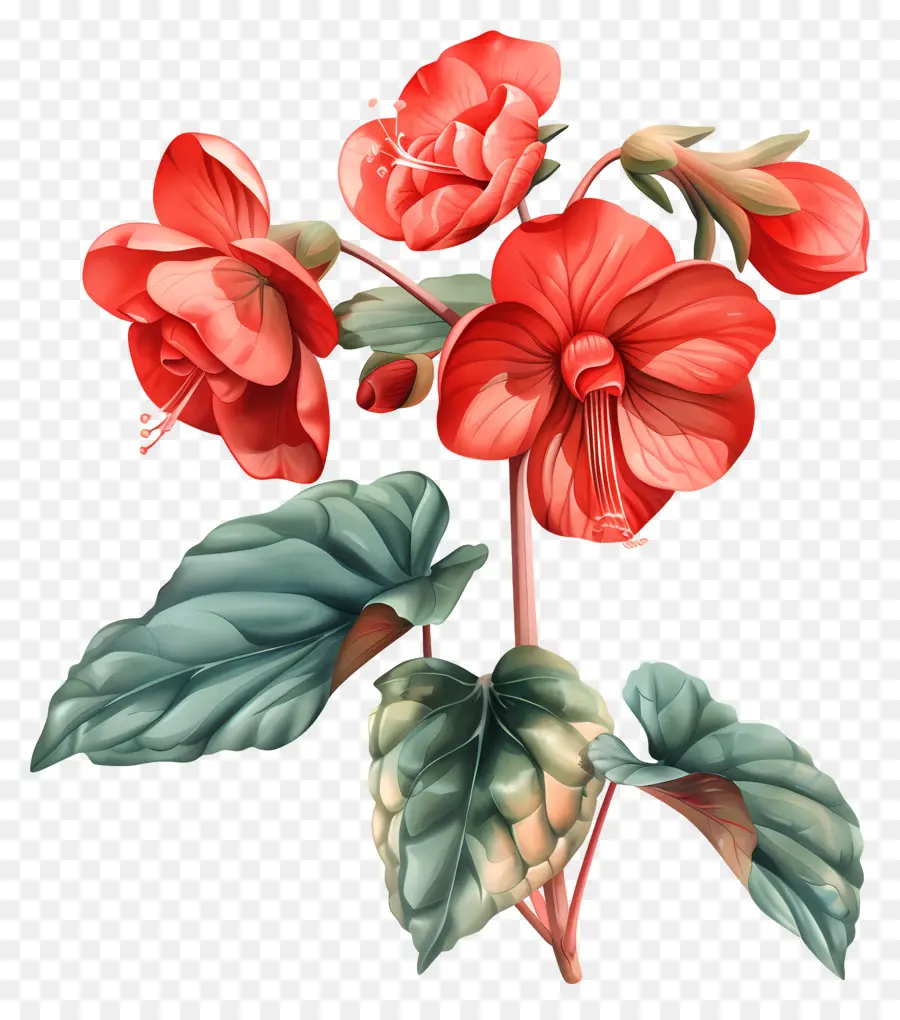 Begônia Flores，Hibiscus PNG